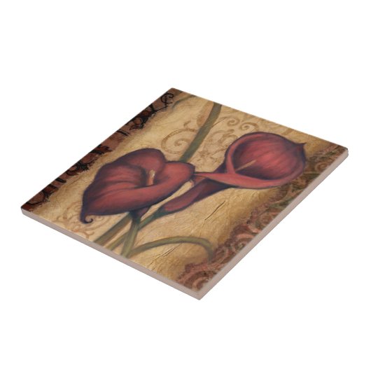 Red Tulips II Tegeltje (Zijkant)