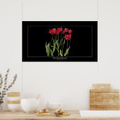 RED TULIPS Inspirerend Art Poster (Keuken)