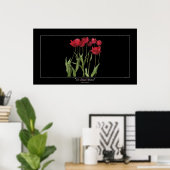 RED TULIPS Inspirerend Art Poster (Thuiskantoor)
