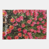 Red Tulips Mum's Kitchen Tea Towel Theedoek (Horizontaal)