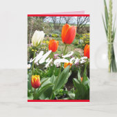 Red Tulips My Love Spring bloemen Kaart (Voorkant)