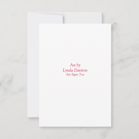 Red Tulips Note Card - Oorspronkelijke illustratie Bedankkaart (Achterkant)