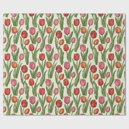 Red Tulips-ontwerp Cadeaupapier