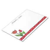 Red Tulips op maat 11 x 8,5 Notitieblok (Schuin)