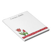 Red Tulips op maat 5,5 x 6 Notitieblok (Schuin)