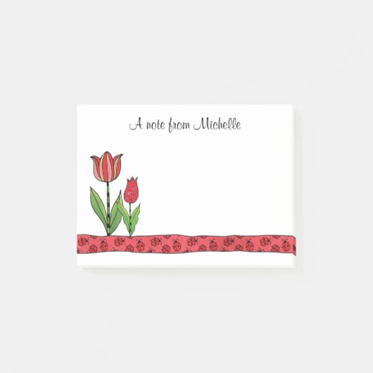Red Tulips op maat Post-it® Notes (Voorkant)