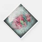 Red Tulips Ostrich Feather Ephemeral-ontkoppeling Servet (Hoek)