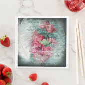 Red Tulips Ostrich Feather Ephemeral-ontkoppeling Servet (Insitu)