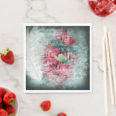 Red Tulips Ostrich Feather Ephemeral-ontkoppeling Servet (Insitu)