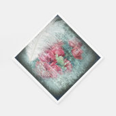 Red Tulips Ostrich Feather Ephemeral-ontkoppeling Servet (Hoek)