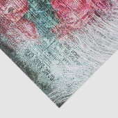 Red Tulips Ostrich Feather Ephemeral-ontkoppeling Tissuepapier (Detail)