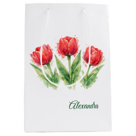 Red Tulips Paper Cup Medium Cadeauzakje
