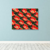 Red Tulips Patroon Canvas Afdruk (Insitu (Houten vloer))