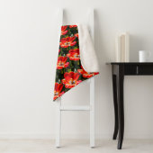 Red Tulips Patroon Sherpa Deken (In situ)