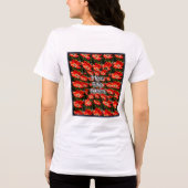 Red Tulips Patroon Tri-Blend Shirt (Achterkant)