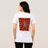 Red Tulips Patroon Tri-Blend Shirt (Achterkant volledig)