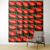Red Tulips Patroon Wandkleed (In situ)