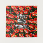 Red Tulips Patroon Wandkleed (Voorkant)