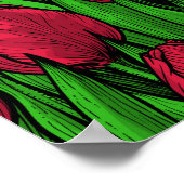 Red tulips poster (Hoek)