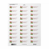 Red Tulips retour adreslabel Etiket (Full Sheet)