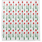 Red Tulips Shower Curtain Douchegordijn (Voorkant)