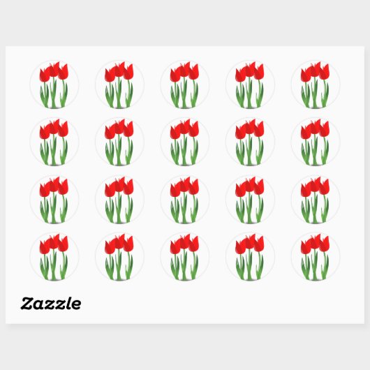 Red Tulips Sticker (Vel)