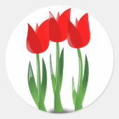 Red Tulips Sticker (Voorkant)