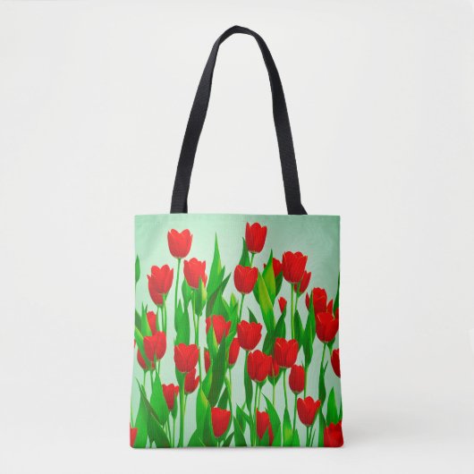 Red Tulips Tote Bag (Voorkant)