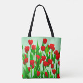 Red Tulips Tote Bag (Achterkant)