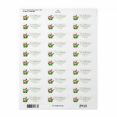 Red Tulips with Greenery Etiket (Full Sheet)