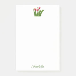 Red Tulips with Greenery Post-it® Notes