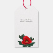 Red Tulp Double Sided CadeauLabel (Achterkant)
