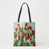 Red Tulp Flower Canvas tas (Voorkant)