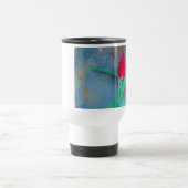 Red Tulp op blauw grijze laat Reisbeker (Center)