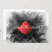 Red Tulp slaat de datum op Save The Date (Voorkant / Achterkant)