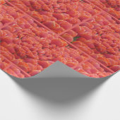 Red Tulps Hearts Pattern Wrapping Paper Cadeaupapier (Hoek)