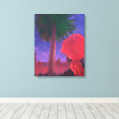 Red Turban dusk Jodhpur 2012 Canvas Afdruk (Insitu (Houten vloer))