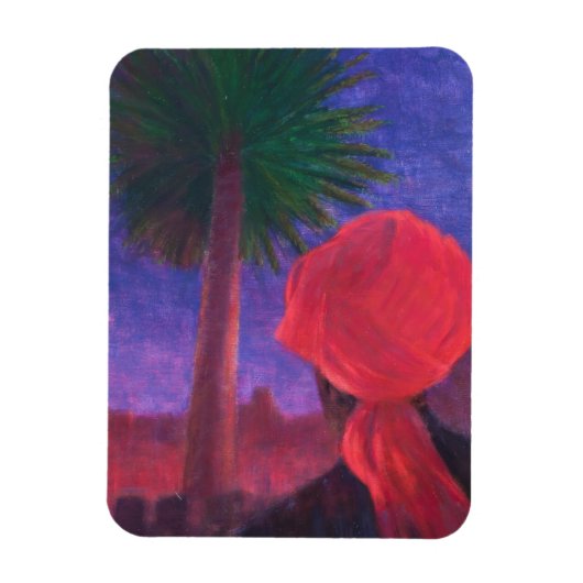 Red Turban dusk Jodhpur 2012 Magneet (Verticaal)