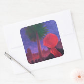 Red Turban dusk Jodhpur 2012 Vierkante Sticker (Envelop)