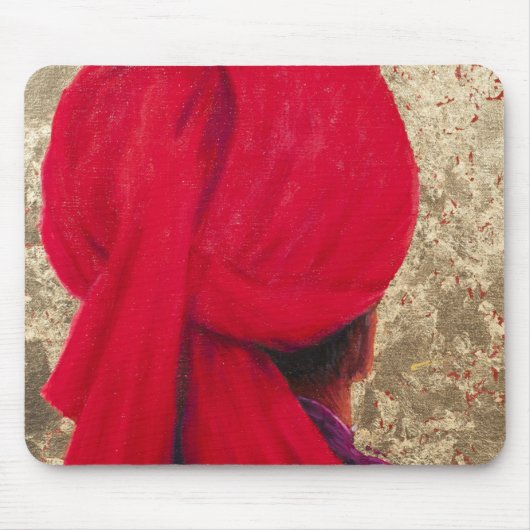 Red Turban op Gold Leaf 2014 Muismat (Voorkant)
