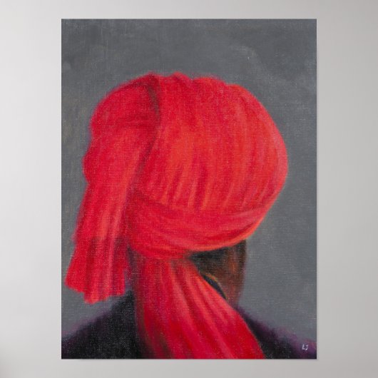 Red Turban op grijs 2014 Poster (Voorkant)
