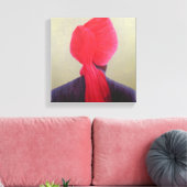 Red Turban Purple Jacket Canvas Afdruk (Insitu (Woonkamer))