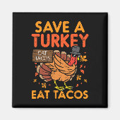 red turkije eet tacos mexicaans leuk Thanksgiving  Magneet (Voorkant)