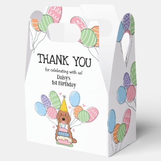 Red Tuxedo Cockapoo Cavapoo Verjaardag Bedankt Bedankdoosjes (Geopend)