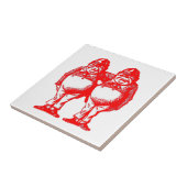 Red Tweedle Dee & Tweedle Dum Tegeltje (Zijkant)