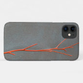 Red Twig Gray Concrete Texture iPhone 11 Hoesje (Achterkant (horizontaal))