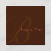 Red Two Toned Vierkante Visitekaartje (Voorkant)