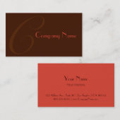 Red Two Toned Visitekaartje (Voorkant / Achterkant)