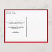 Red Typography Merry Kerstry Three Photo Collage Feestdagenkaart (Achterkant)