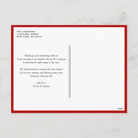 Red Typography Merry Kerstry Three Photo Collage Feestdagenkaart (Achterkant)